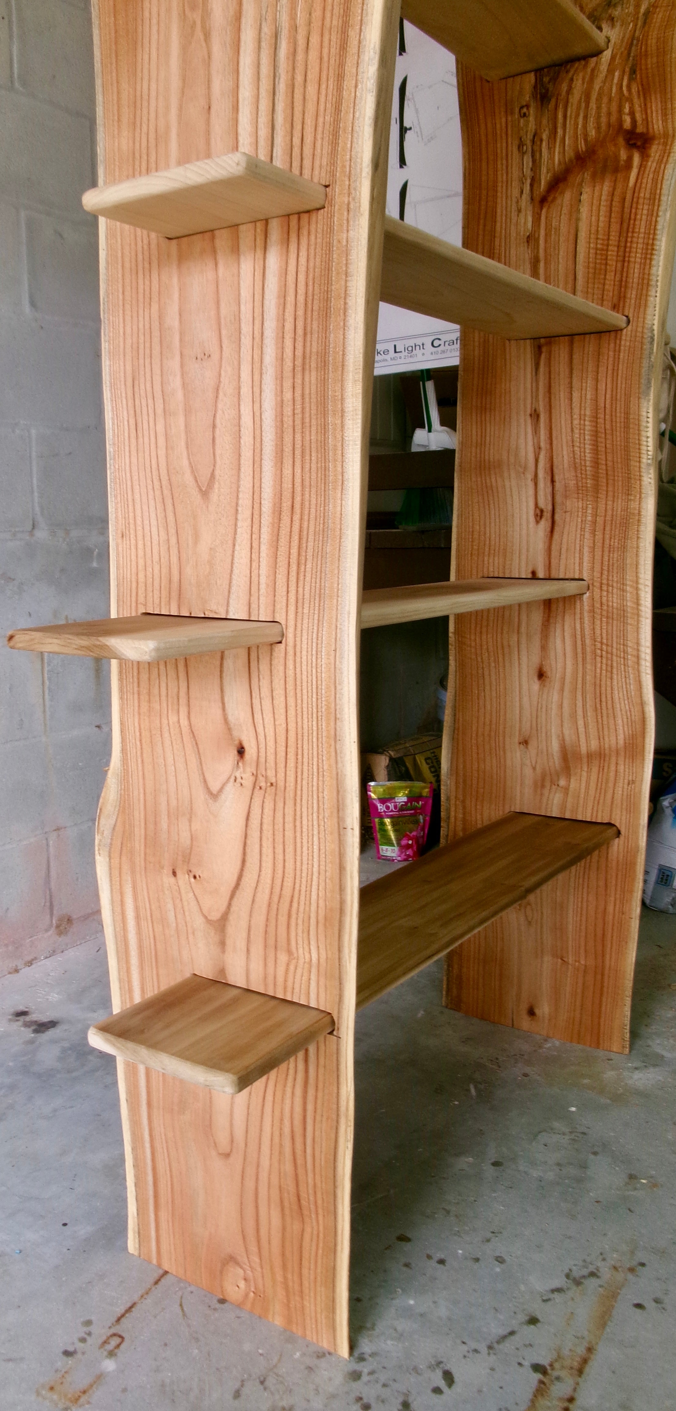 Hickory bookshelf